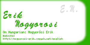 erik mogyorosi business card